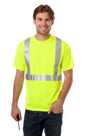 Blank Blue Generation BG7511 Adult Hi-Visibility Tee with Reflective Tape